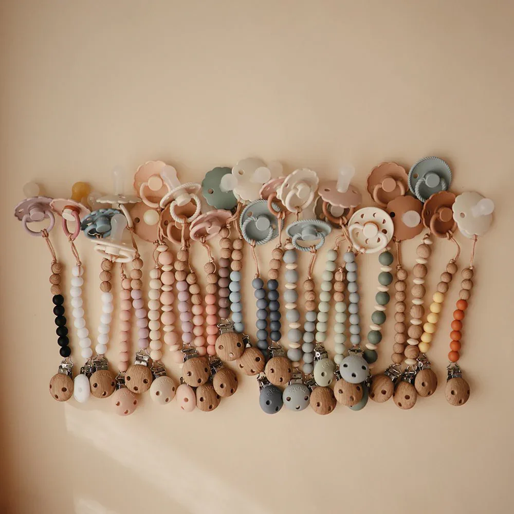 Mushie® Pacifier Clips EVA Blush - Image 4