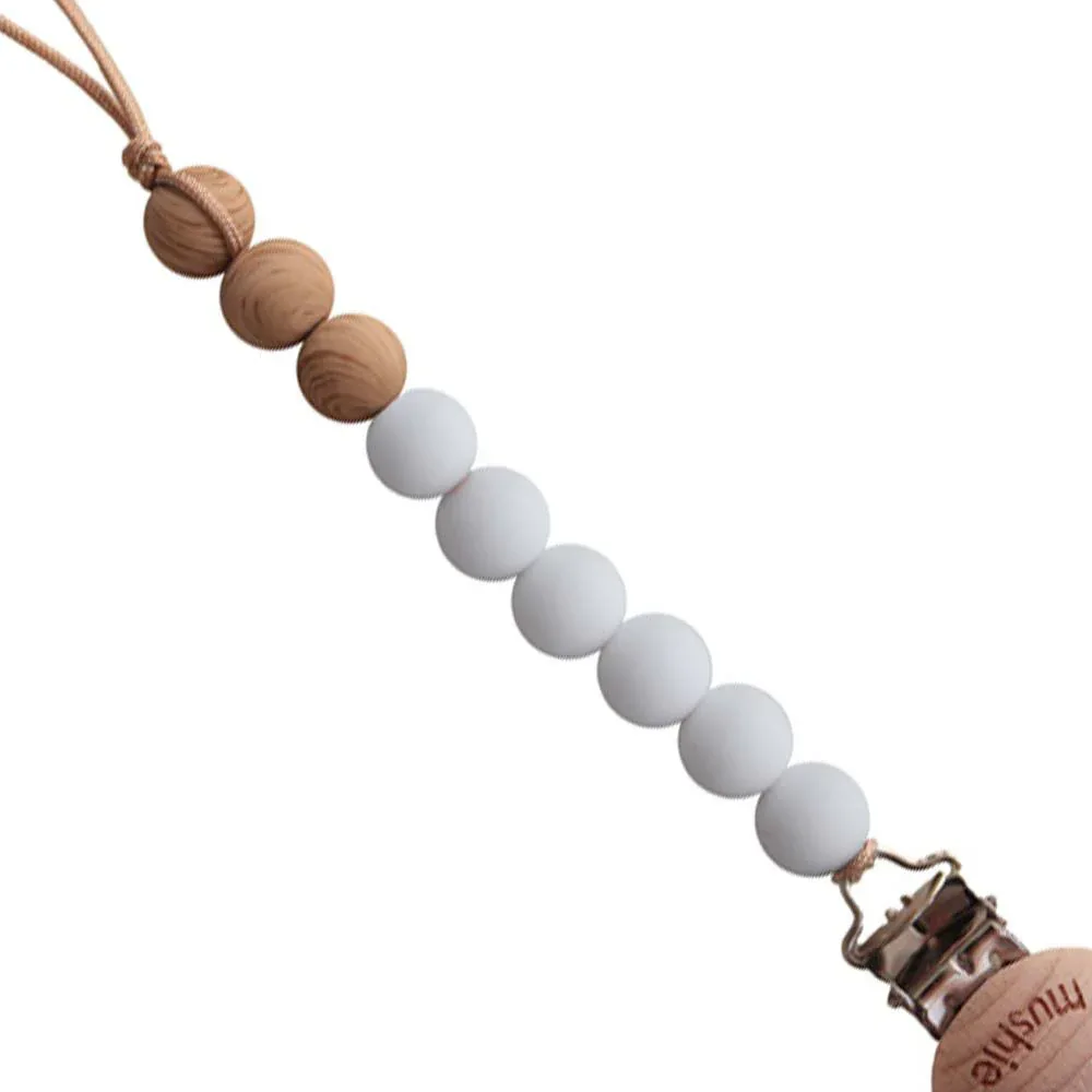 Mushie® Pacifier Clips EVA White - Image 2