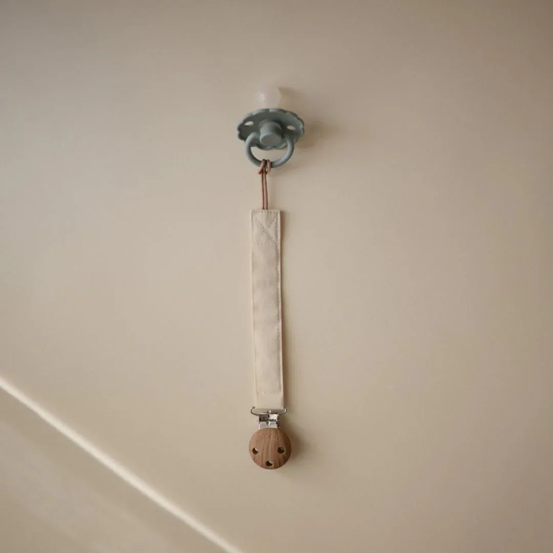 Mushie® Pacifier Clips Blush/Cream - Image 2