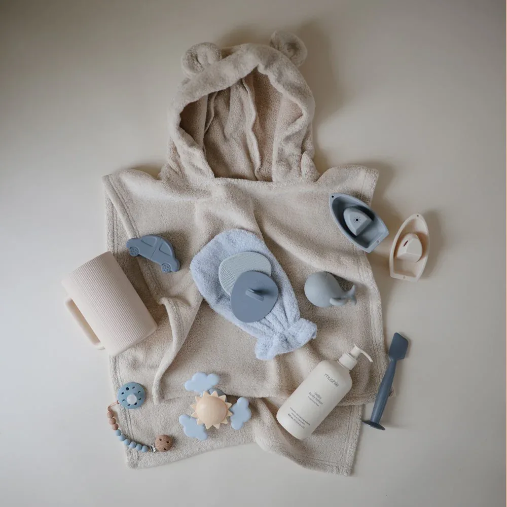 Mushie® Poncho Towel (1-3 Y) Bear Fog - Image 2
