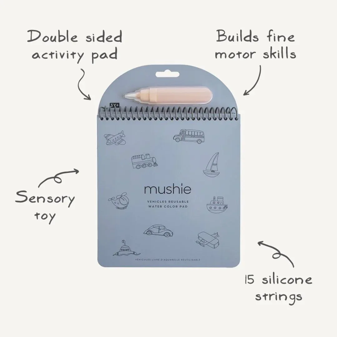 Mushie® Reusable Water Coloring Book Vehicles - Image 4