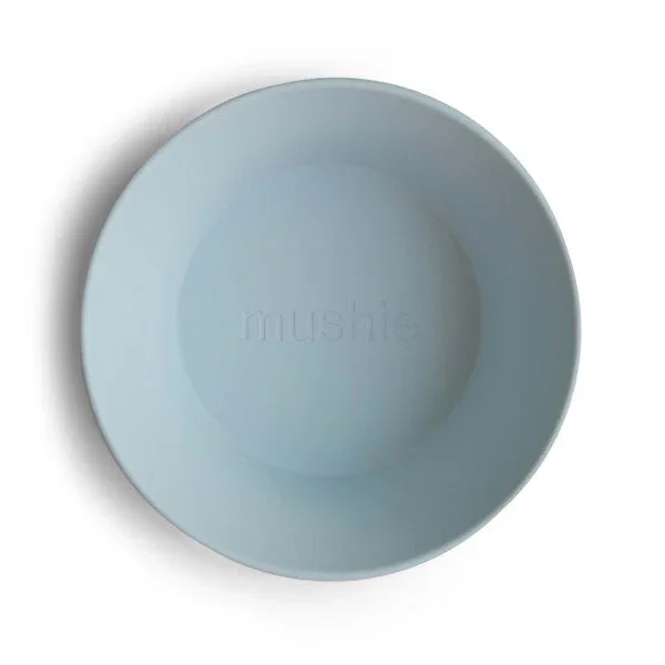 Mushie® Round Dinnerware Bowl Set of 2 Powder Blue