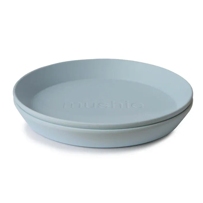 Mushie® Round Dinnerware Plate Set of 2 Powder Blue - Image 2