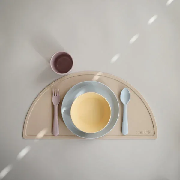 Mushie® Round Dinnerware Plate Set of 2 Powder Blue - Image 3