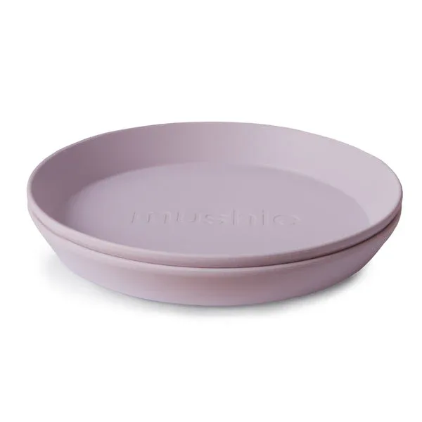 Mushie® Round Dinnerware Plate Set of 2 Soft Lilac - Image 2