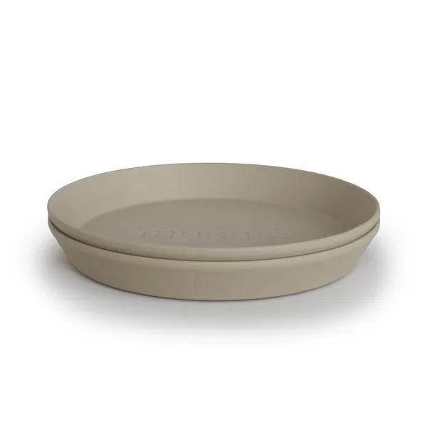 Mushie® Round Dinnerware Plate Set of 2 Vanilla - Image 2