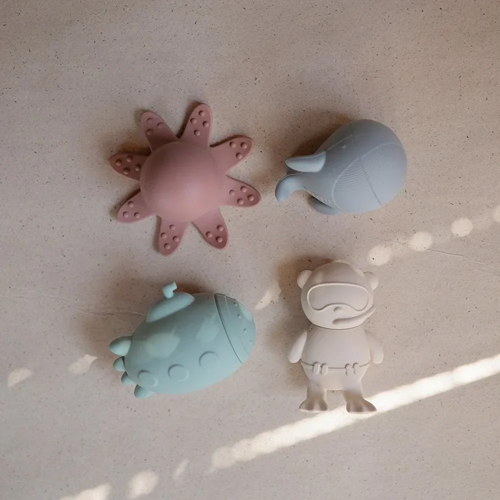 Mushie® Sealife Bath Play Set 4-Pack - Image 3