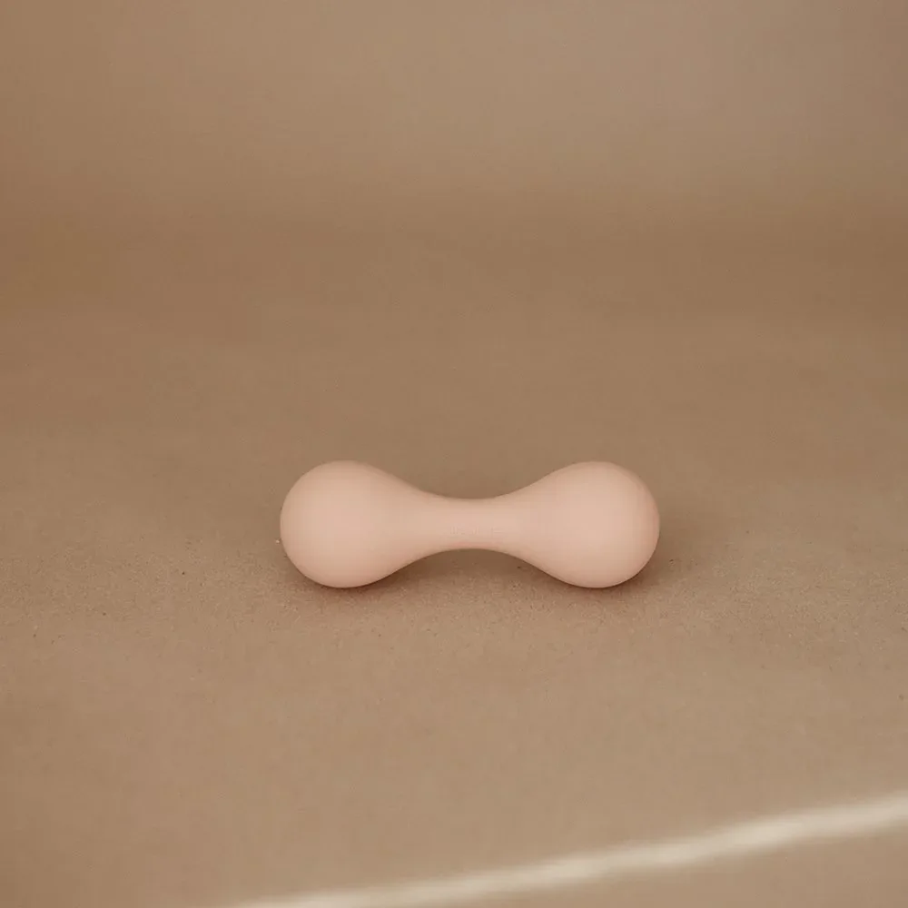 Mushie® Silicone Baby Rattle Toy - Blush - Image 5