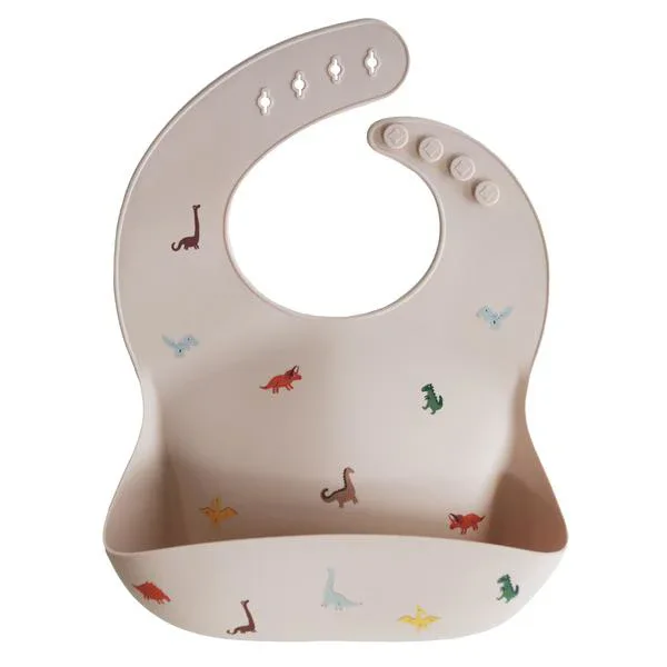 Mushie® Silicone Bib Dinosaurs - Image 2