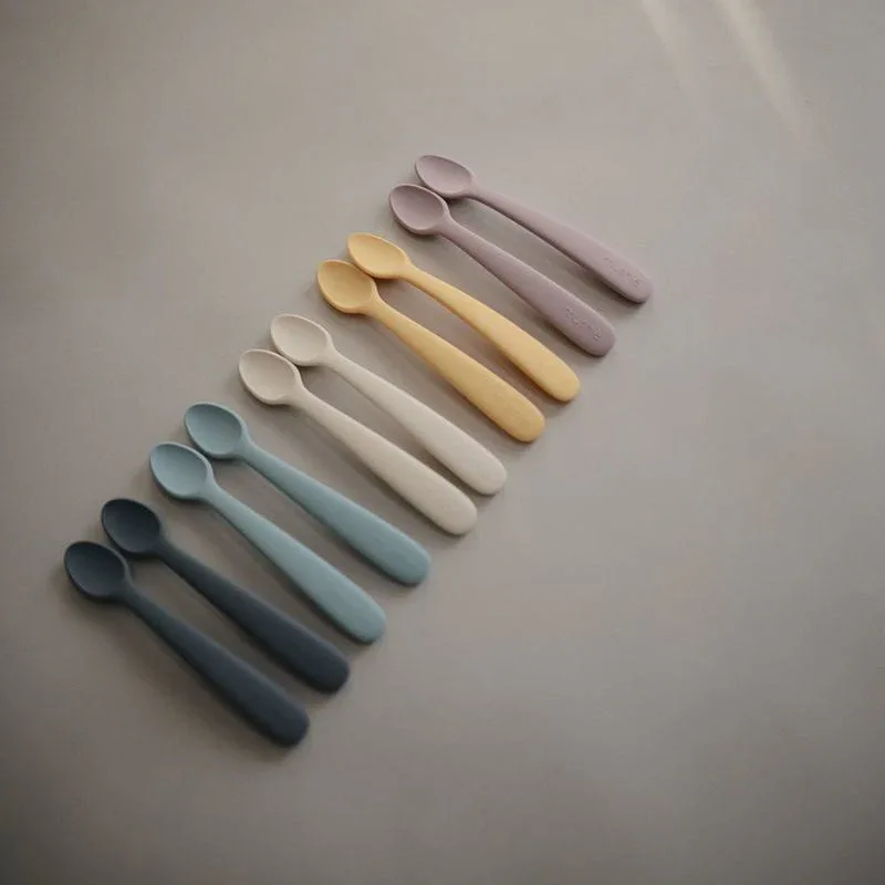 Mushie® Silicone Feeding Spoons Ivory - Image 3