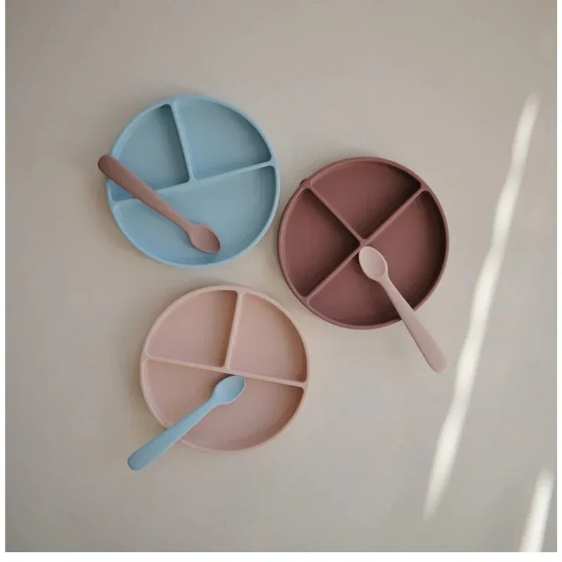 Mushie® Silicone Feeding Spoons Powder Blue - Image 2