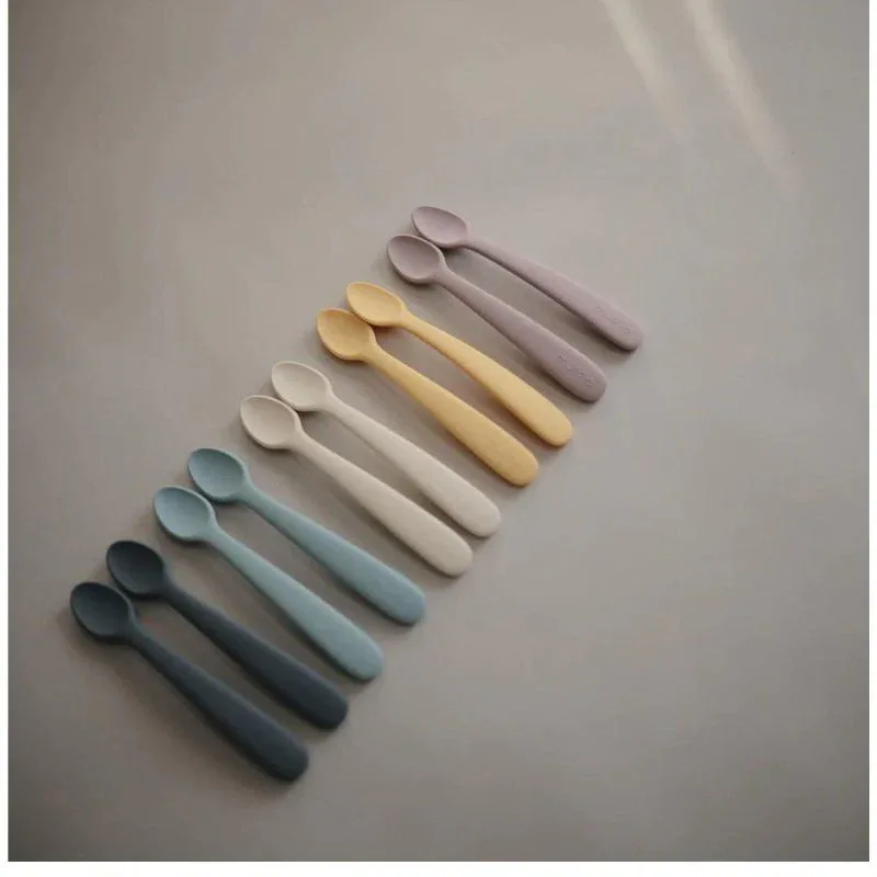 Mushie® Silicone Feeding Spoons Soft Lilac - Image 2