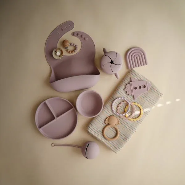 Mushie® Silicone Pacifier Holder Case Soft Lilac - Image 3