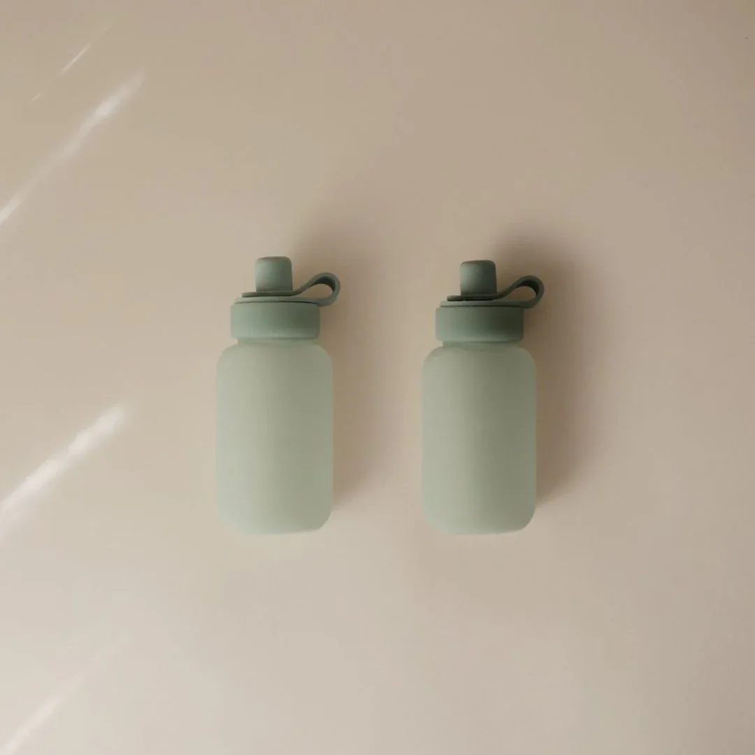 Mushie® Silicone Smoothie Bag 2pcs Cambridge Blue - Image 2
