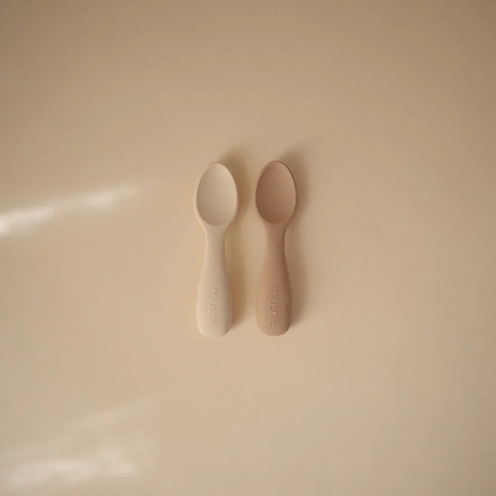 Mushie® Silicone Starter Spoons Natural/Shifting Sand - Image 2