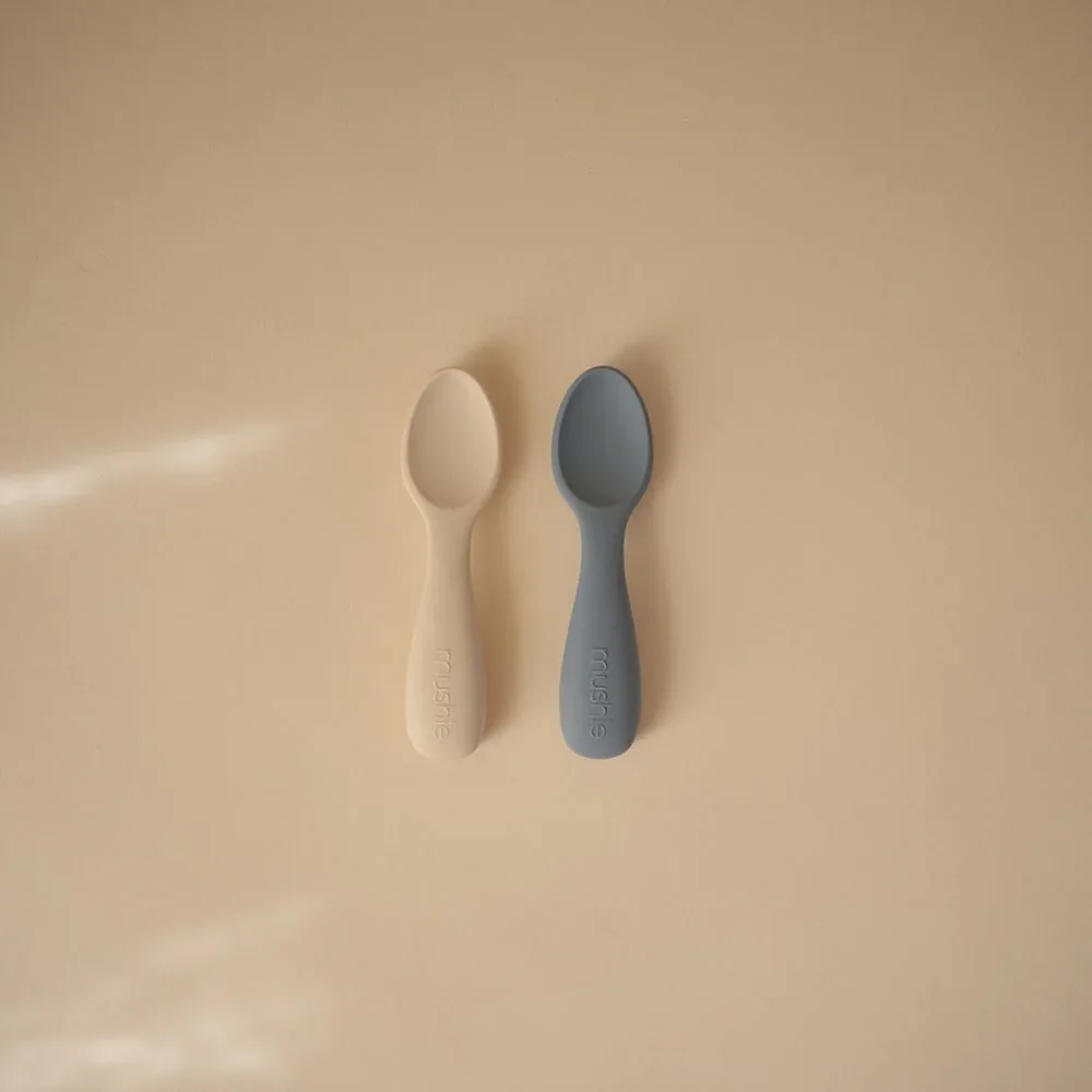 Mushie® Silicone Starter Spoons Tradewinds/Shifting Sand - Image 2