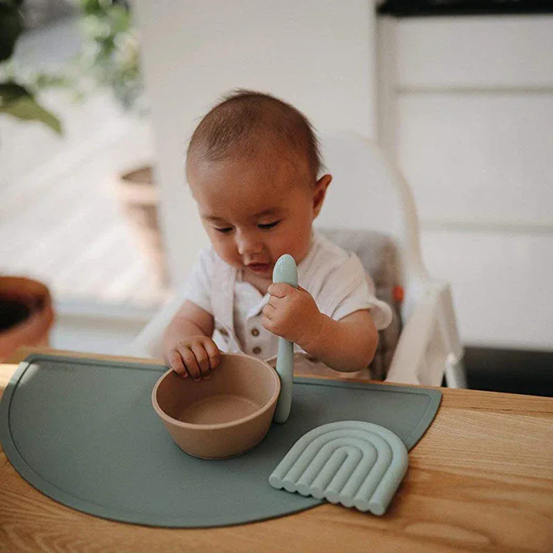 Mushie® Silicone Suction Bowl Stone - Image 5