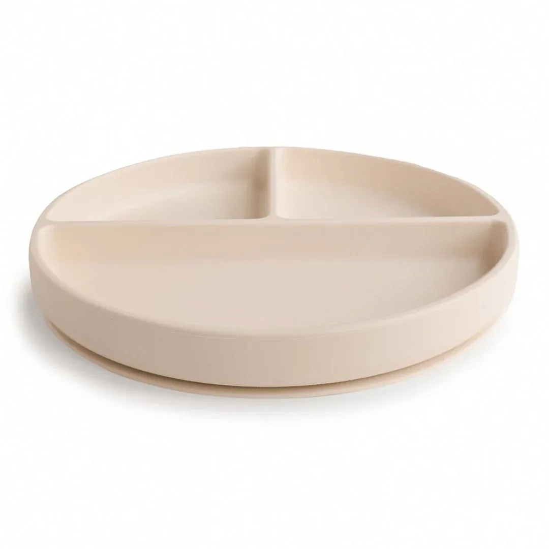 Mushie® Silicone divided suction plate Shifting Sand - Image 2