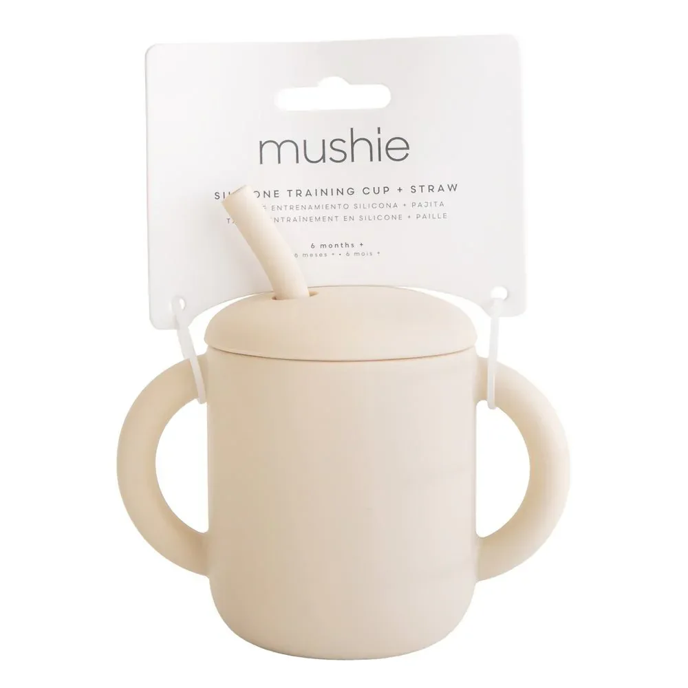 Mushie® Silicone Training Cup + Straw Dinosaurs - Image 2