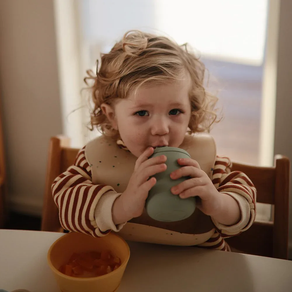 Mushie® Silicone Training Cup + Straw Ivory - Image 2