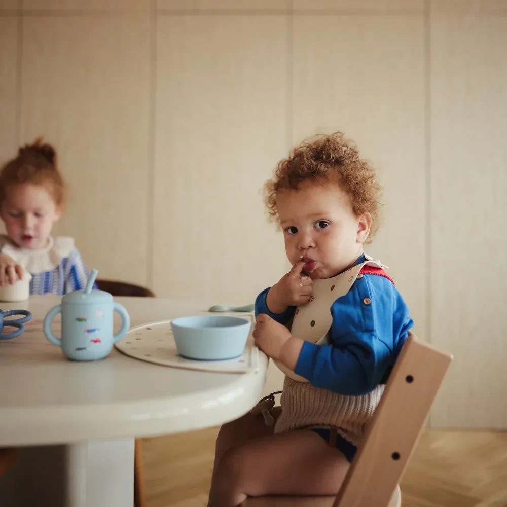 Mushie® Silicone Training Cup + Straw Retro Cars - Image 3