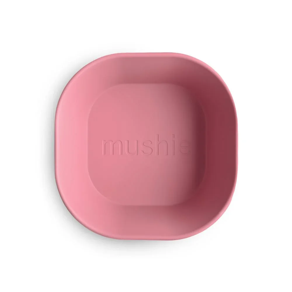 Mushie® Square Dinnerware Bowl Set of 2 Dusty Rose