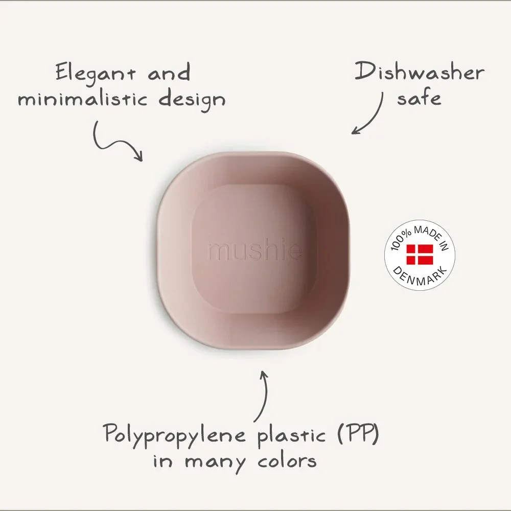 Mushie® Square Dinnerware Bowl Set of 2 Dusty Rose - Image 3