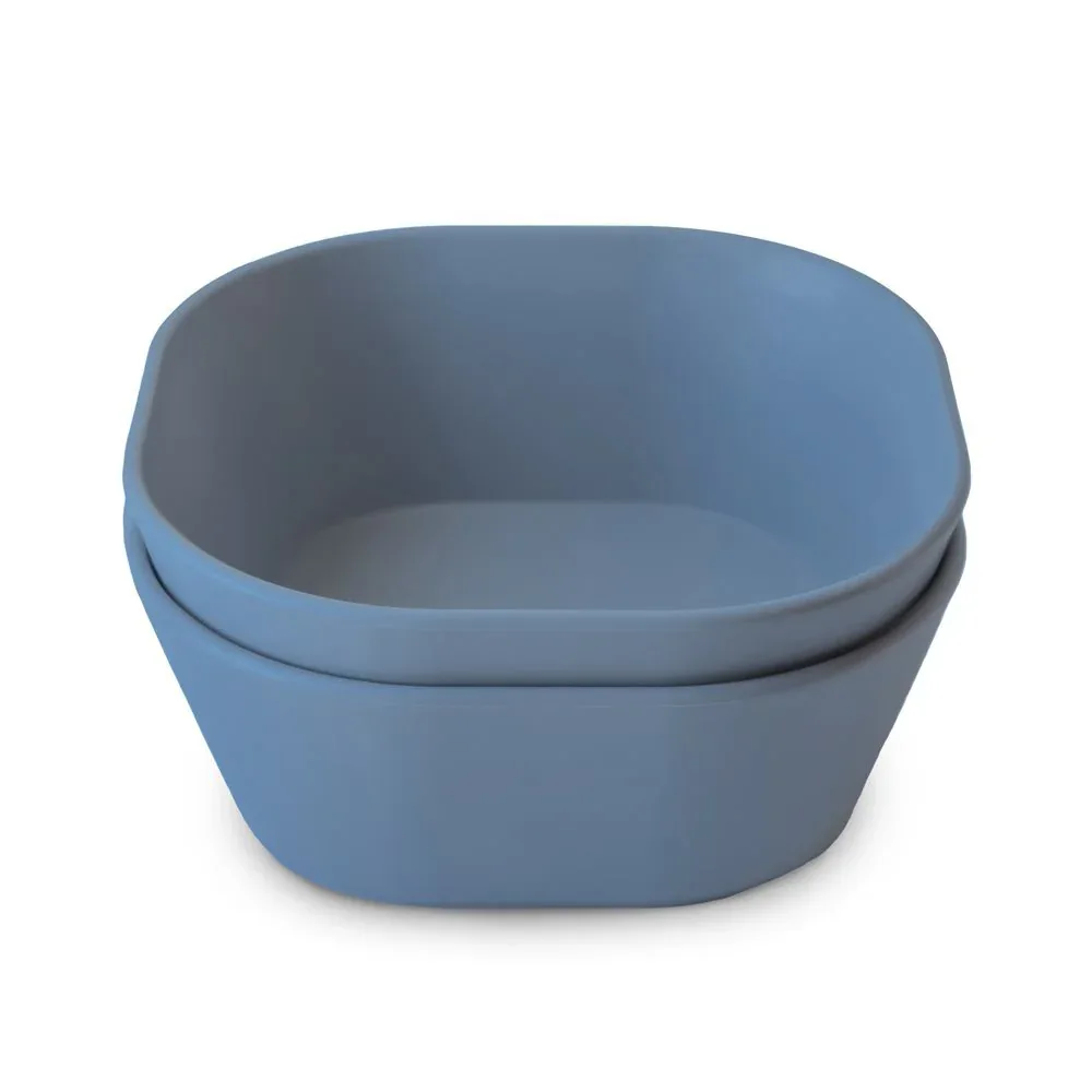 Mushie® Square Dinnerware Bowl Set of 2 Twilight Blue - Image 2
