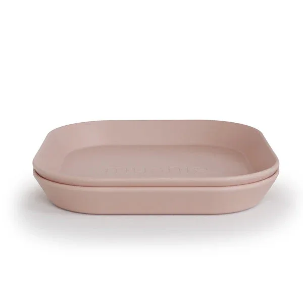 Mushie® Square Dinnerware Plate Set of 2 Blush - Image 2