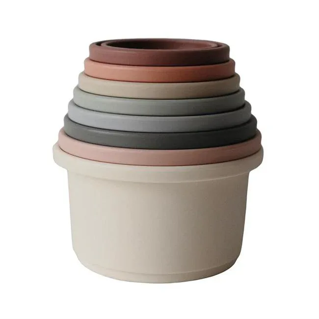 Mushie® Stacking Cups Toy Original - Image 2