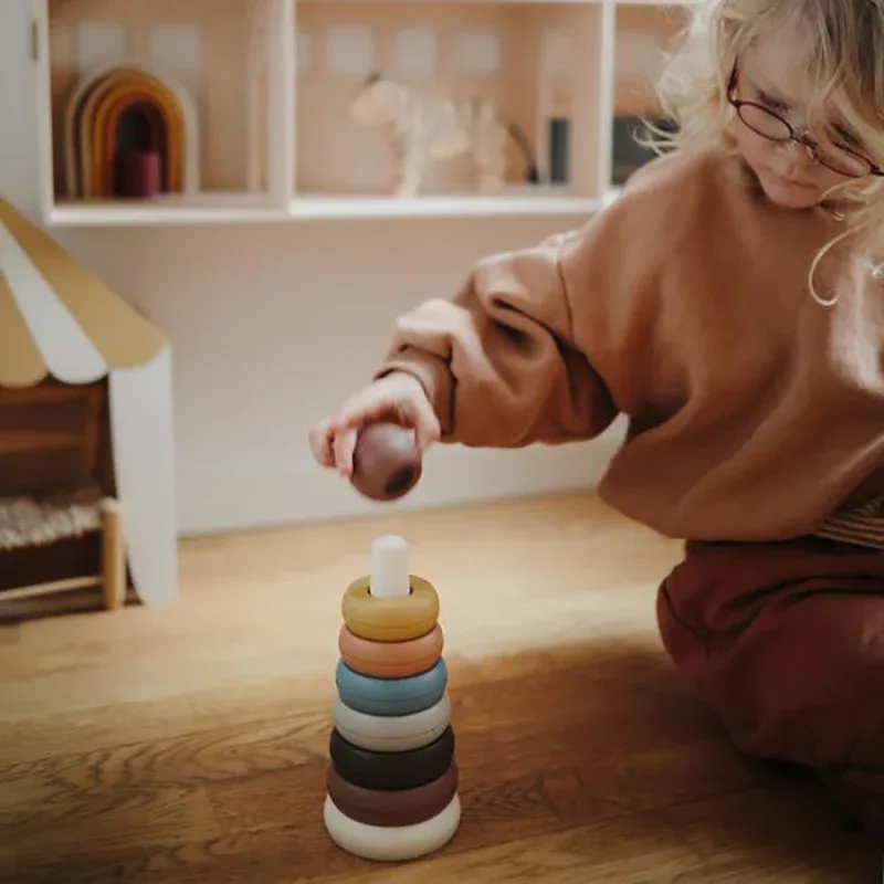 Mushie® Stacking Rings Toy Original - Image 4