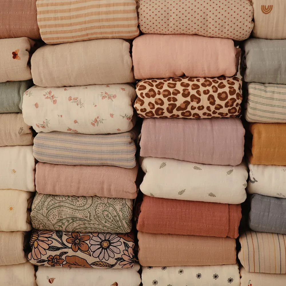 Mushie® Swaddle Pastel Blooms 120x120 - Image 3