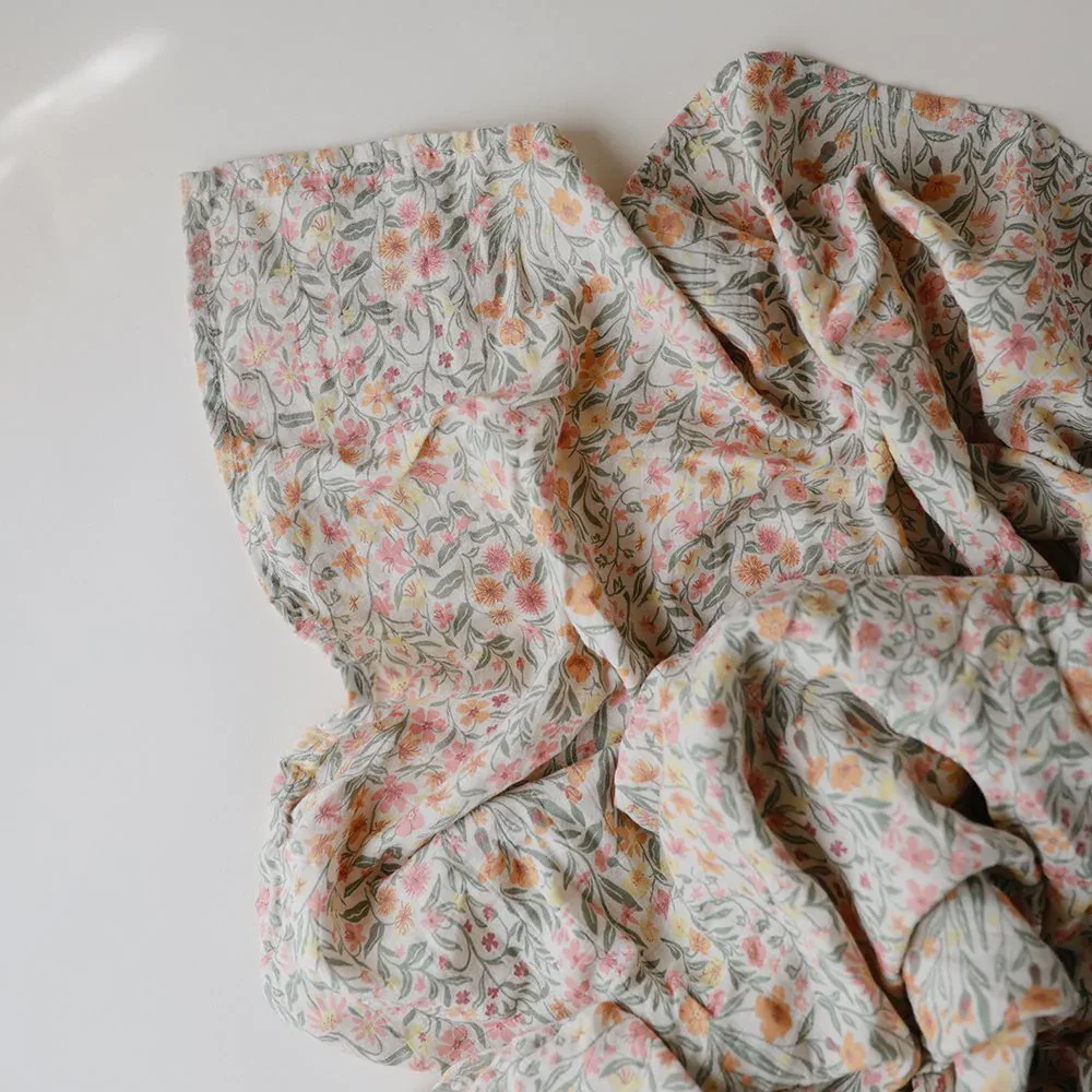 Mushie® Swaddle Pastel Blooms 120x120 - Image 5