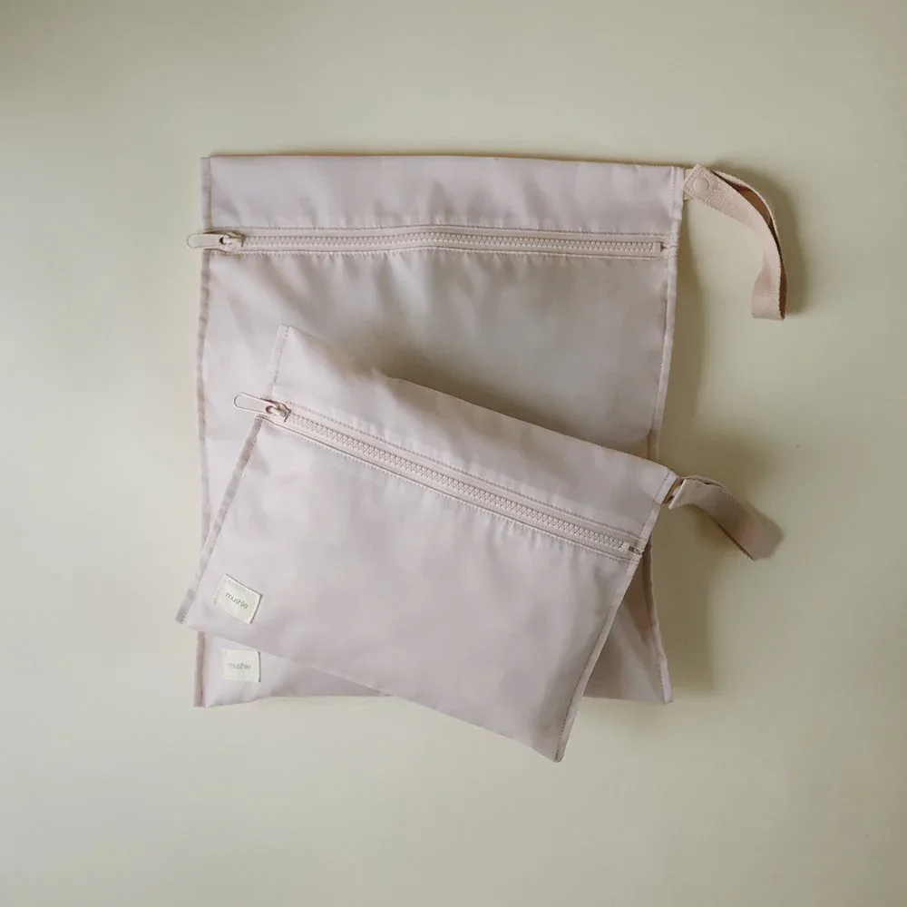 Mushie® Water Resistant Wet Bag 2 Pack​ Blush - Image 3