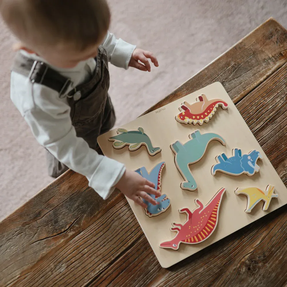 Mushie® Wooden Puzzle​ Dinosaur - Image 2