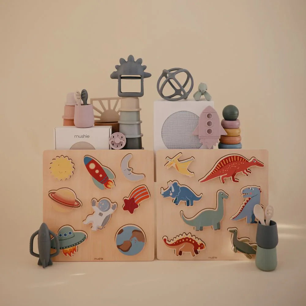 Mushie® Wooden Puzzle​ Dinosaur - Image 3