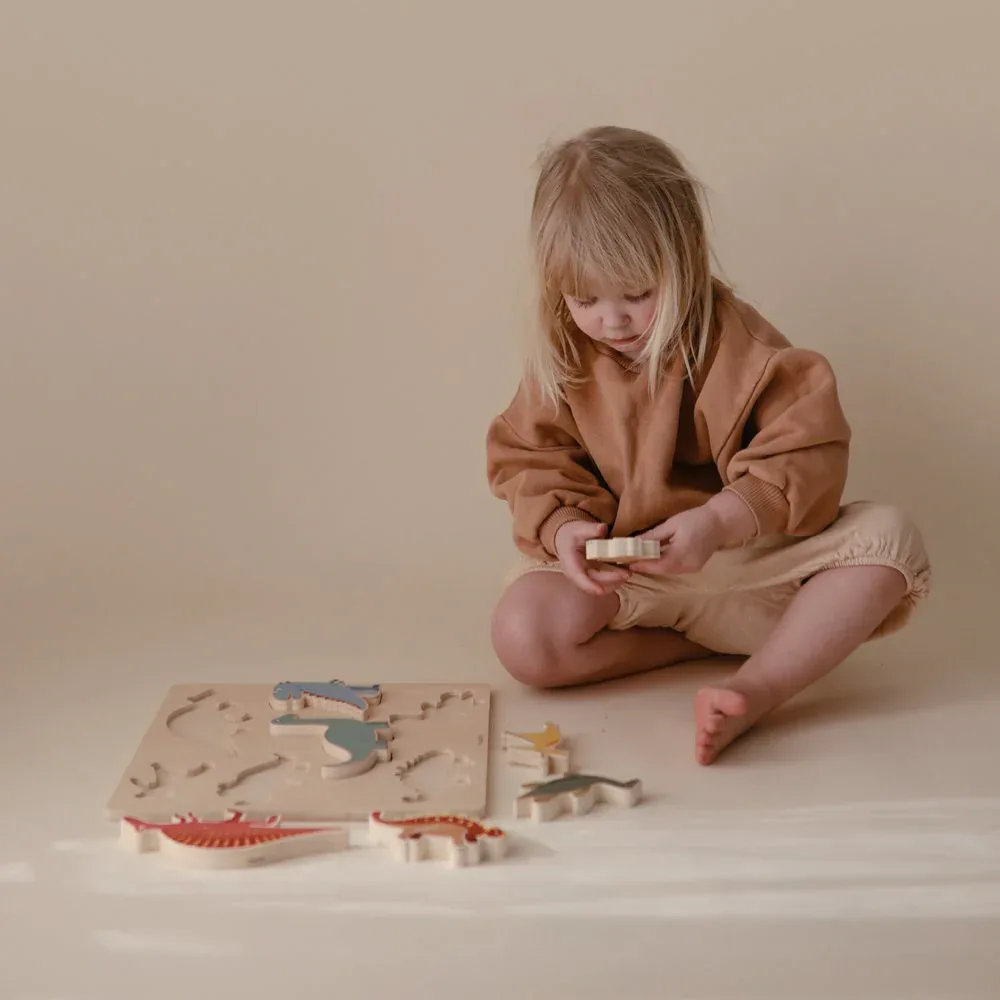 Mushie® Wooden Puzzle​ Dinosaur - Image 4