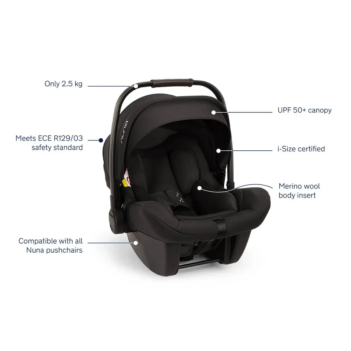 Nuna® Car Seat Pipa™ Lite (40-83 cm) Caviar - Image 11