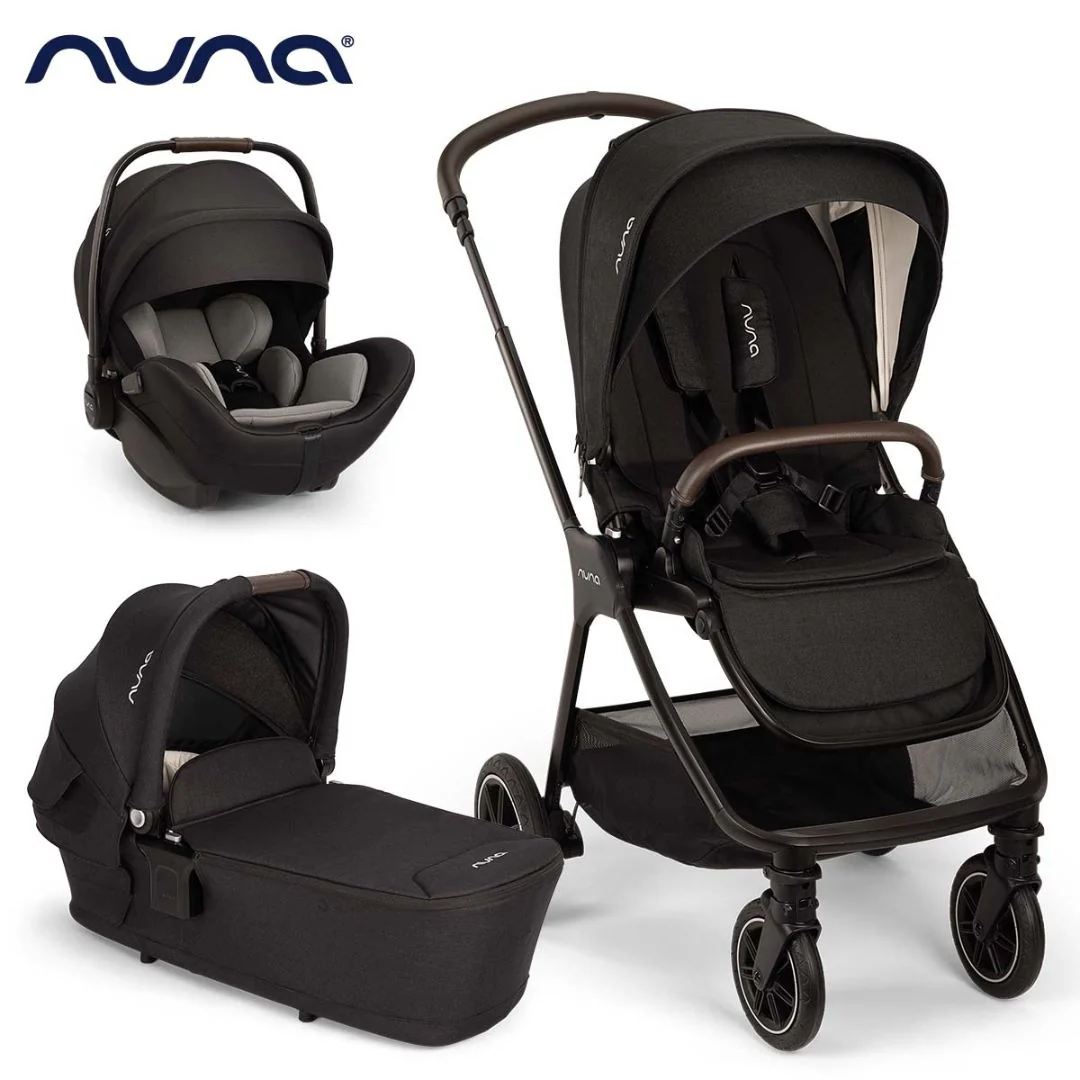 Nuna® Otroški voziček 3v1 Triv™ Next + Lytl™ + Arra™ Flex Caviar
