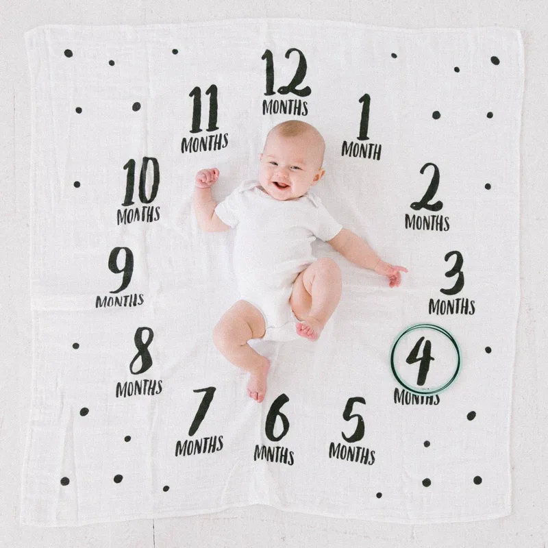 Pearhead® Watch Me Grow Photo and Props Set Swaddle Blanket - Image 4