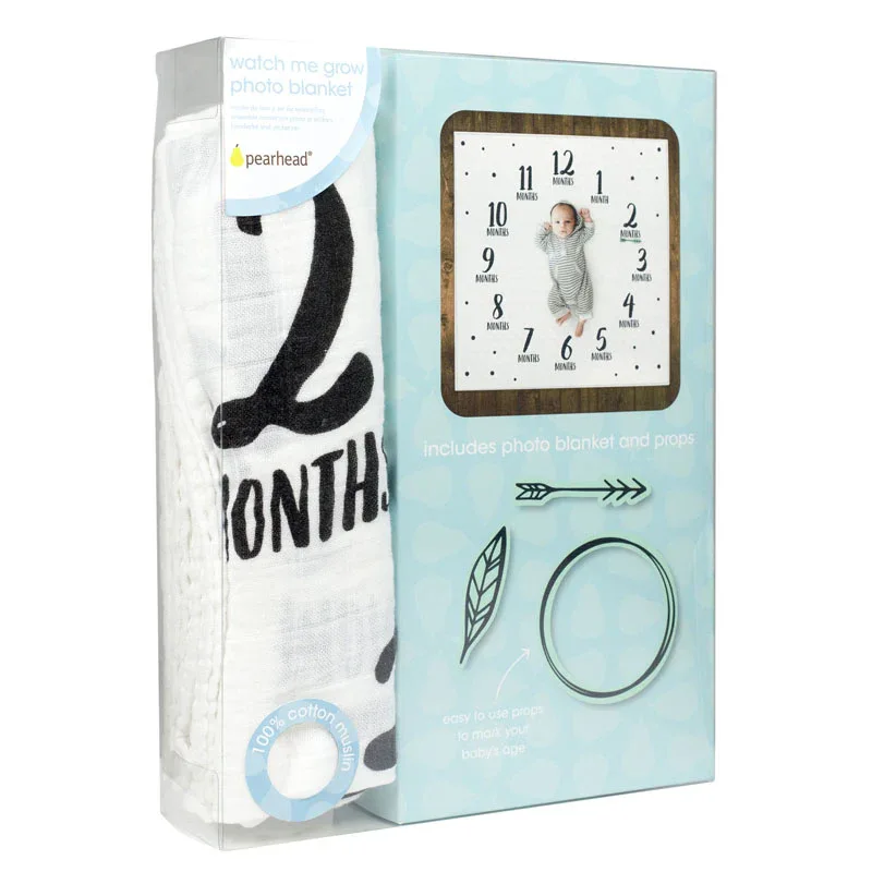 Pearhead® Watch Me Grow Photo and Props Set Swaddle Blanket - Image 7