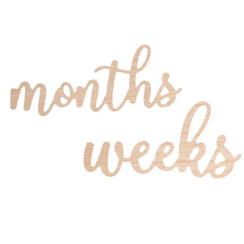 Pearhead® Wooden Baby Milestone Numbers and Words Photo Props - Image 4