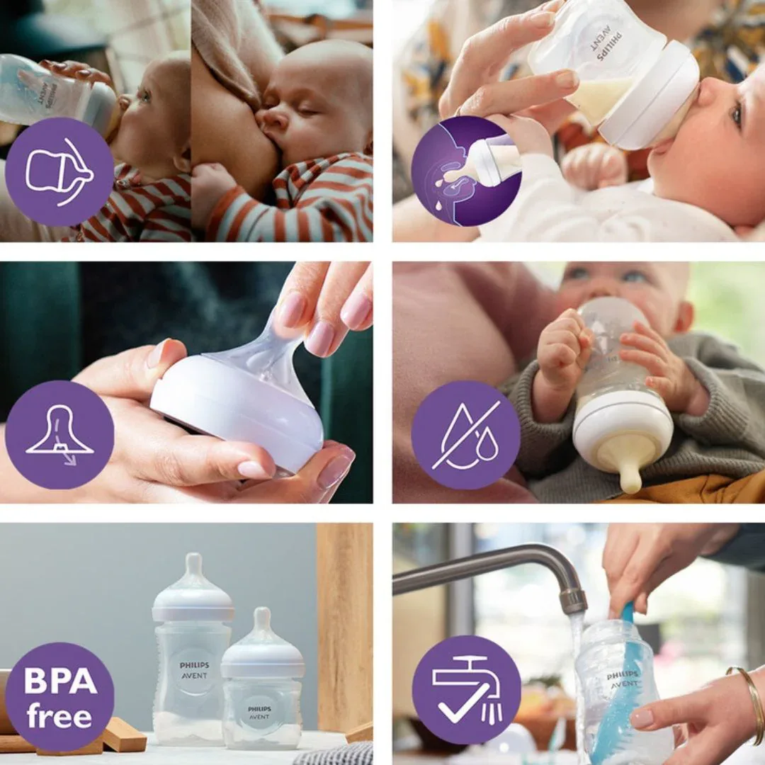 Philips AVENT® Glass baby bottle with teat Natural Response 120ml - Image 6