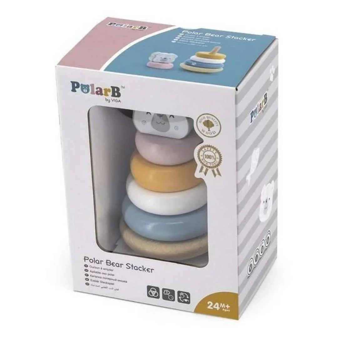 PolarB® Wooden Stacking Toy Bear - Image 4