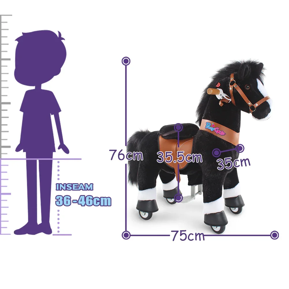PonyCycle® Horse on the wheels - Black with White Hoof (3-4Y) - Image 6