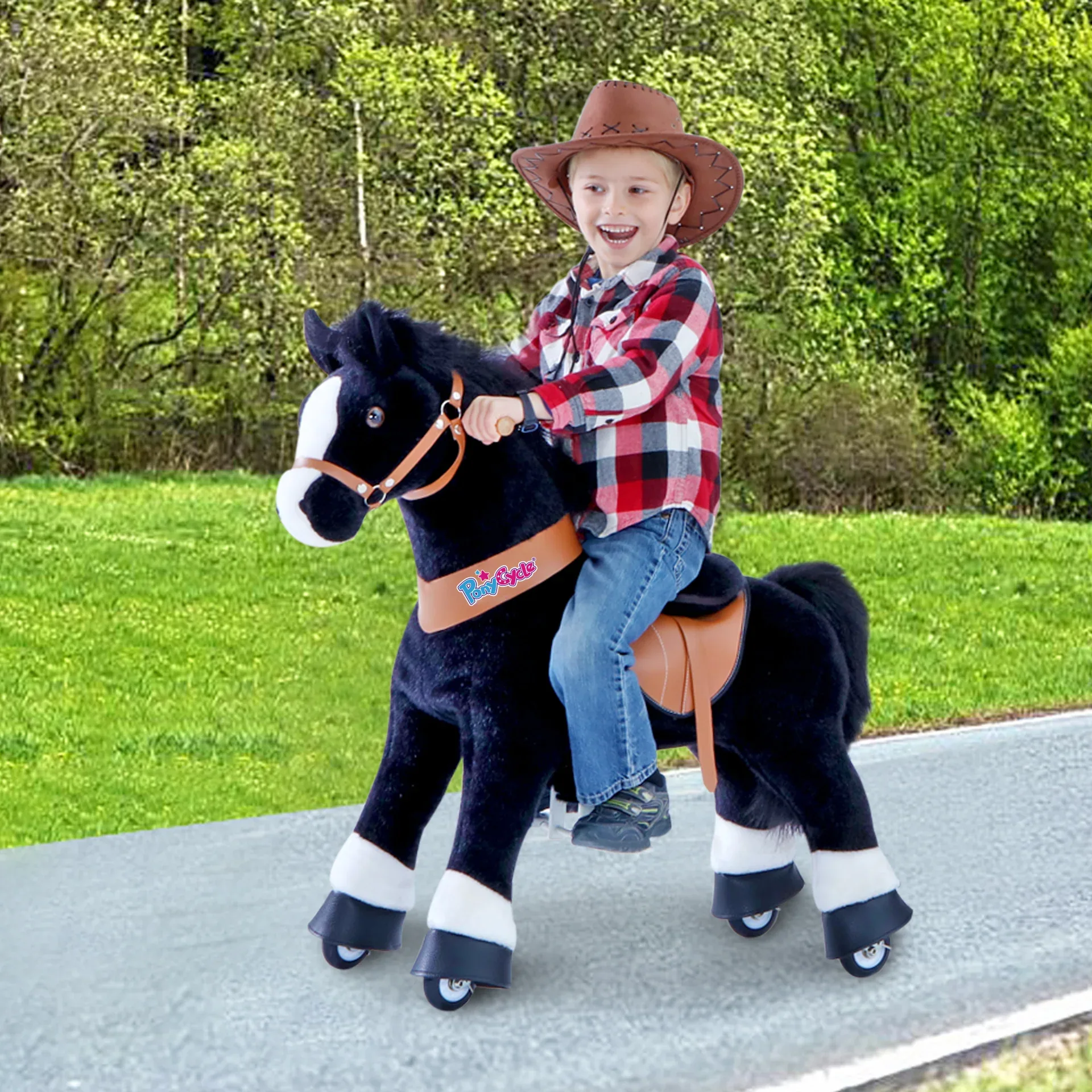 PonyCycle® Horse on the wheels - Black with White Hoof (4-7Y) - Image 7