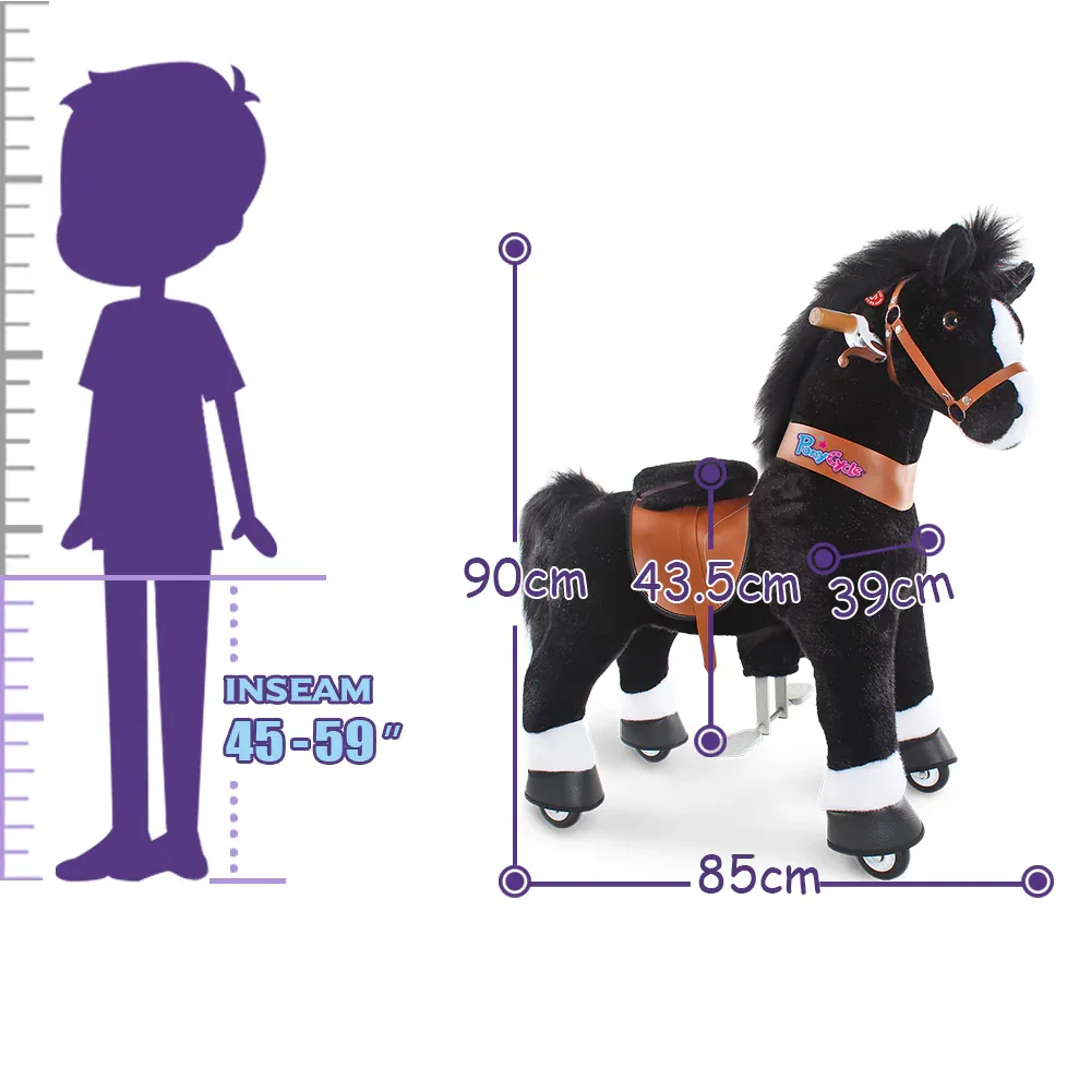 PonyCycle® Horse on the wheels - Black with White Hoof (4-7Y) - Image 8