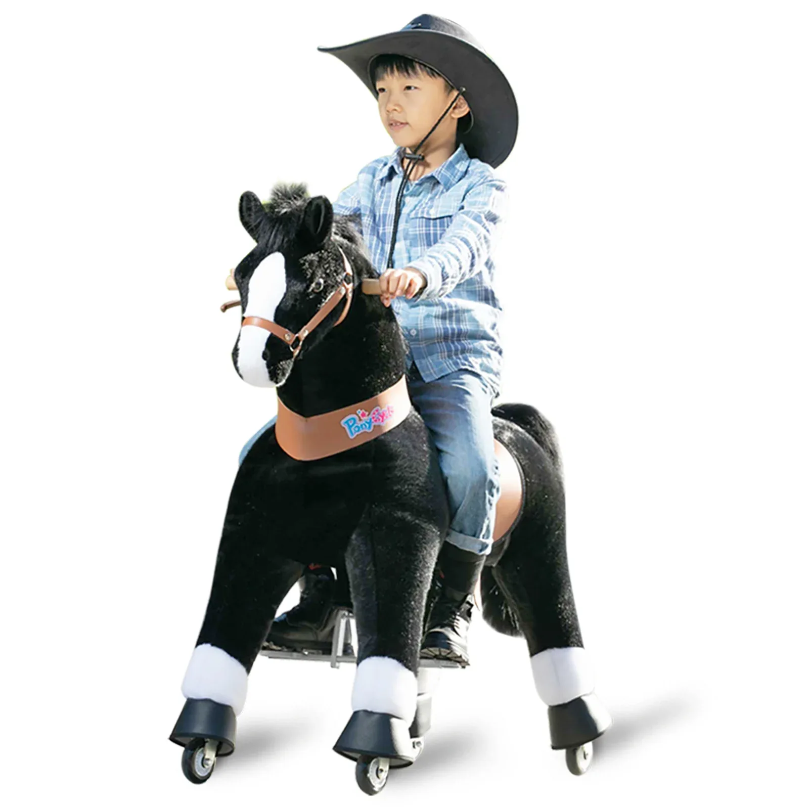 PonyCycle® Horse on the wheels - Black with White Hoof (7+Y) - Image 3
