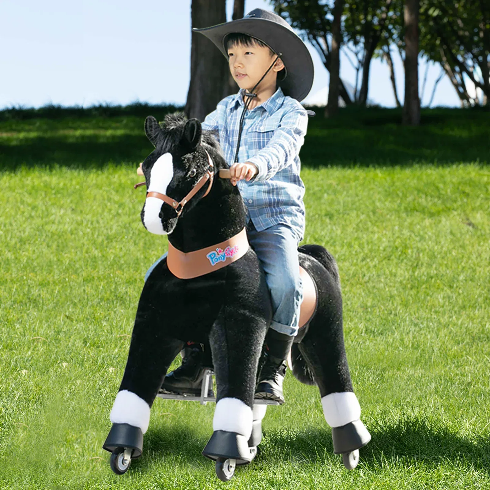 PonyCycle® Horse on the wheels - Black with White Hoof (7+Y) - Image 6