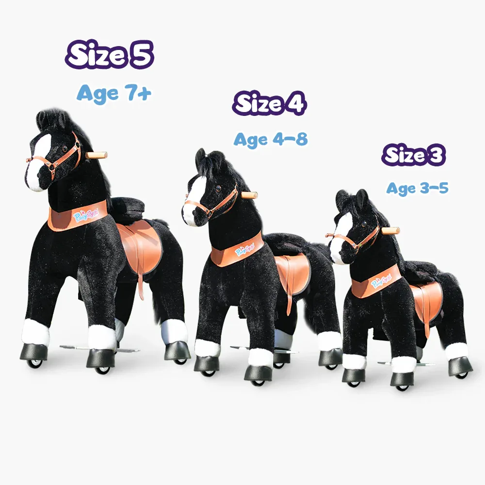 PonyCycle® Horse on the wheels - Black with White Hoof (7+Y) - Image 7